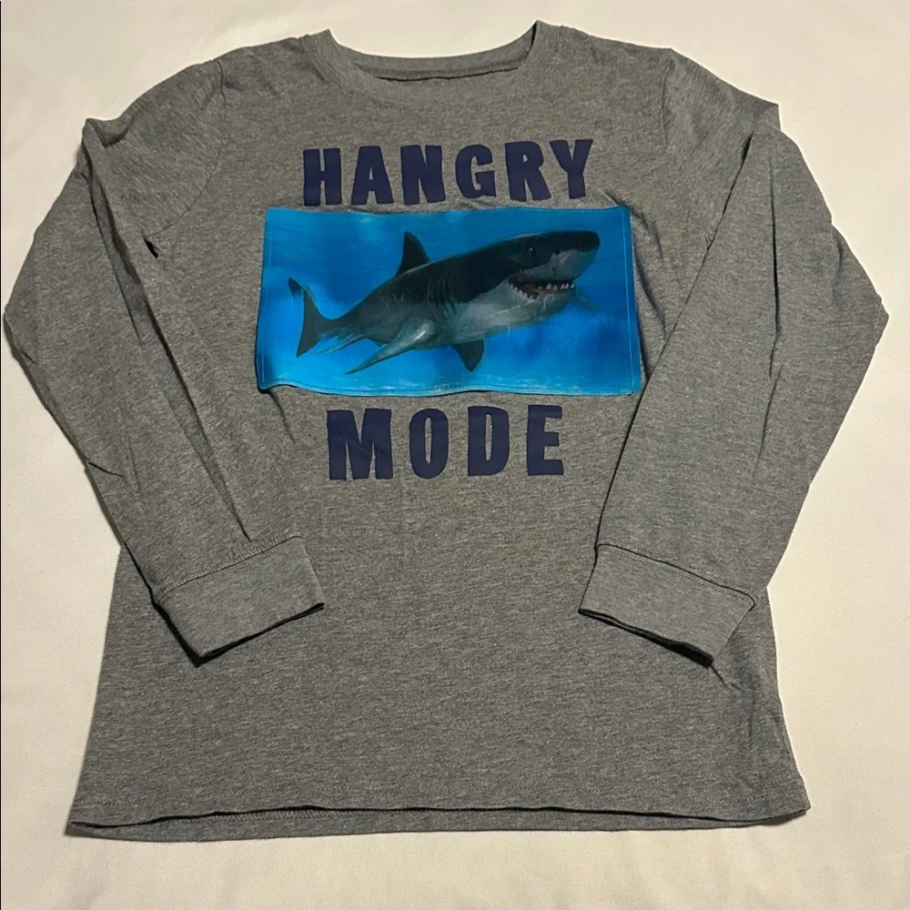 Carter's Gray Long Sleeve Shark Tee